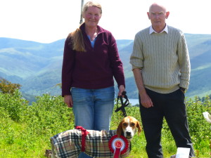 Nicola with Foxparke Billy Elliot winner puppy maidens Potter's Park